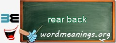 WordMeaning blackboard for rear back